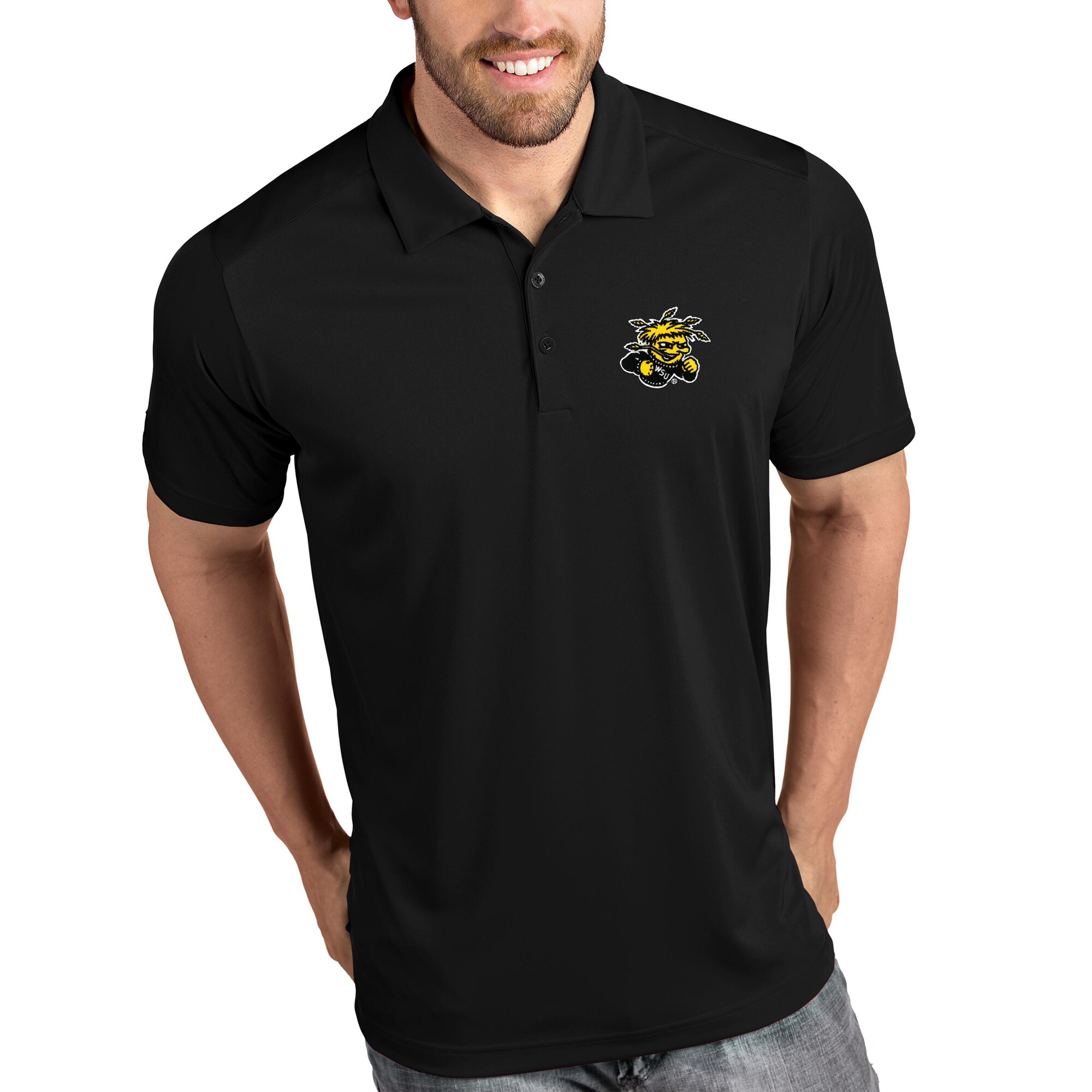 Wichita State Shockers Antigua Tribute Polo - Black